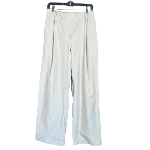 Zara Cream Wide-Leg Pants - Picture 4 of 12